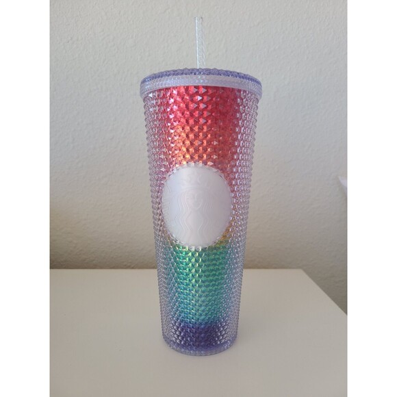 Starbucks Rainbow Studded Venti 24 oz Tumbler Summer 2020 Pride Month NEW - Picture 1 of 6